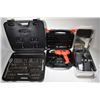 Image 1 : Boxed Craftsman socket set, a boxed Black & Decker 3/8th drill and a pair of GE 40 channeld hand hel