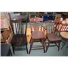 Image 1 : Three antique Canadian chairs including one high chair, for doll and teddy bear use only please