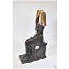 Image 2 : Heavy cast bronze Pharaoh statue initialled by artist A.N, 14" in height