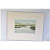 Image 1 : Framed block print titled "The River Valley, Edmonton" signed by artist Weber '79 and numbered 156/2