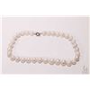 Image 1 : Graduated strand of large cultured pearls 17" in length