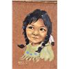 Image 2 : Small framed original acrylic on board Indian child portrait signed by artist Marla Wilson '72, 8" X