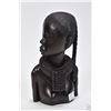 Image 1 : Vintage handcarved ironwood bust of a young African woman 9" in height, not signed