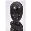 Image 2 : Vintage handcarved ironwood bust of a young African woman 9" in height, not signed