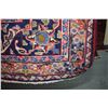 Image 2 : 100% handmade Iranian Mashad" wool carpet with center medallion, red background and overall floral d