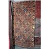 Image 1 : 100% handmade Iranian "Bakhtyar" wool carpet with geometric panel design, each panel with stylized f