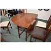 Image 2 : Gate leg dining table with four T-back chairs