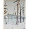 Image 2 : Framed original watercolour painting of a winter mountain scene signed by artist M.W. MacDonald' 35,