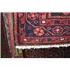 Image 2 : 100% handmade Iranian "Saveh" wool carpet with double medallion, red background in shades of blues, 