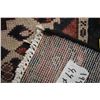 Image 3 : 100% Iranian "Hamdan" wool carpet with center medallion, stylized floral with red background in shad