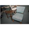 Image 1 : Vintage parlour chair and a wooden D-table