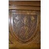 Image 2 : Antique double sized Eastlake style bed with carved center panel including headboard, footboard and 