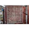 Image 1 : 100% handmade "Hamdan" wool carpet with overall geometric design, multiple border in shades or reds,