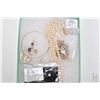 Image 1 : Selection of genuine pearl jewellery including 18" double strand graduated pearl necklace with 14kt 