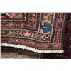 Image 2 : 100% handmade Iranian "Hamdan" carpet runner with overall geometric floral, red background and shade