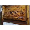 Image 2 : Large 3 dimension handcarved art work "The Voyageur" by E. Archambault, overall dimensions 29" X 47"