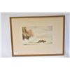 Image 1 : Framed original gouache on paper painting of a stormy sea signed by artist J.M : G.Guik 1933 (?) 6" 