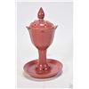 Image 1 : Crackled pink glazed floral incense burner purportedly 19th century, 7 1/2" in height