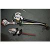 Image 1 : Selection of garden tools including Stihl BGE60 electric leaf blower, Craftsman electric 18" hedge t
