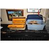 Image 1 : Large selection of fishing accessories including tacklebox with assorted lures, floats, leaders, sca