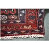 Image 2 : 100% handmade Iranian "Saveh" carpet runner with triple medallion, red background and shades of blue