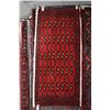 Image 1 : 100% handmade Iranian scatter carpet with red background 24" X 50"