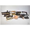Image 1 : Selection of antique collectibles including three sewing fluters, a cast iron, a brass iron, an elec