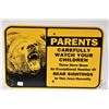Image 1 : Five enameled reproduction bear warning signs