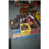 Image 1 : Pallet of collectibles including cast gas and electric irons, torches, heaters, fluters and meat gri