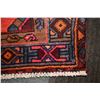 Image 2 : 100% handmade Iranian "Goltog" carpet with triple medallion, red background in jewel tones of pink, 
