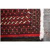 Image 2 : 100% handmade Iranian scatter carpet with red background, 24" x 50"
