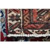 Image 2 : 100% handmade Iranian Hamdan scatter rug with triple medallion in shades of reds, taupe and black et