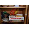 Image 2 : Shelf lot of collectible including a duck t telephone, a Oriental parasol, a large fan, beaded purse