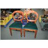 Image 1 : Pair of antique ballon back chairs, they are both refinished and reupholstered.