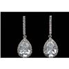 Image 1 : Pear Shaped Cubic Zirconia 18kt Gold Plate Earrings