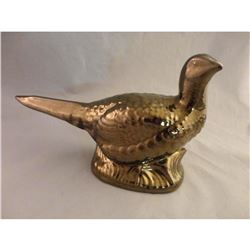 Mid Century Modern Lusterware Ceramic Pheasant Hunting Bird Figurine