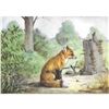 Image 2 : 1920's Fox Color Lithograph Print