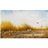 Image 1 : 20thc Signed Quail & Pointer Hunting Theme Watercolor Painting