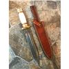 Image 2 : Damascus Steel Bone Handle Hunting Bowie Knife