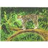 Image 1 : 1920's Ocelot Color Lithograph Print