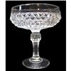 Image 1 : 19thc Diamond Pressed Glass Pedestal Candy Dish