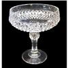 Image 2 : 19thc Diamond Pressed Glass Pedestal Candy Dish