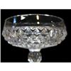 Image 3 : 19thc Diamond Pressed Glass Pedestal Candy Dish