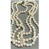 Image 3 : 3 Row Strands Natural 9-8mm Akoya White Pearl 18" Necklace
