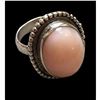 Image 1 : 18ct Peruvian Pink Opal Sterling Silver Ring