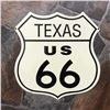 Image 1 : Vintage-style Texas Route 66 Metal Garage Pub Bar Sign
