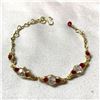 Image 1 : Artisan-made Crystal & Gold Wire Bracelet