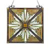 Image 2 : Tiffany Mission-style Art Glass Window Panel