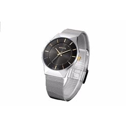 Affute Ultra Thin Dial Analog Display Quartz Mesh Band Wristwatch