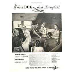 1948 Doublas DC-6 Airliner Magazine Advertisement